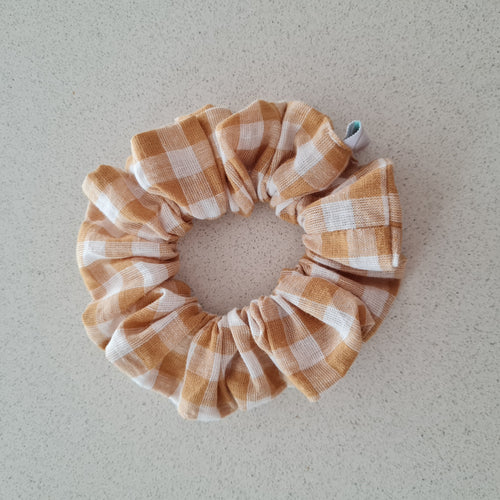 Mustard Polka dot scrunchie, Mustard Linen Gingham Scrunchie, Linen Scrunchie, Satin Scrunchie, Scrunchie, Mini Scrunchie, XL Scrunchie, Grey Linen Gingham Scrunchie, Sage Linen Gingham