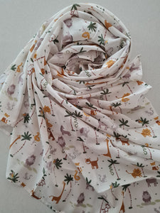 Baby Animals Cotton Muslin Swaddle