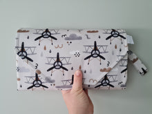 Load image into Gallery viewer, Stormy Aircraft Nappy change mat clutch (Pre order - Dispatches in 12 days)