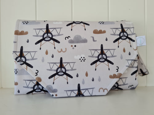 Stormy Aircraft Nappy change mat clutch (Pre order - Dispatches in 12 days)