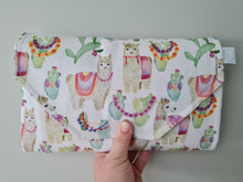 Load image into Gallery viewer, Llamas Nappy change mat clutch