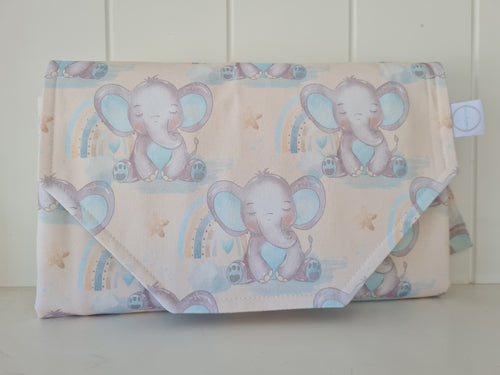 Elephant Nappy change mat clutch (Pre order - dispatches in 12 days)