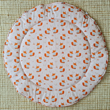 Load image into Gallery viewer, Autumn Fox / Burnt Orange Minky dot Play mat