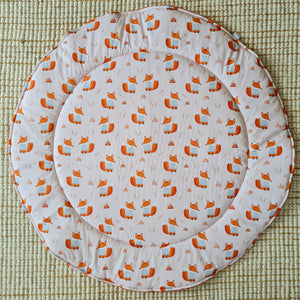 Autumn Fox / Burnt Orange Minky dot Play mat