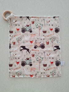 On the Farm Minky Baby & Toddler Teether Blankie