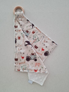 On the Farm Minky Baby & Toddler Teether Blankie