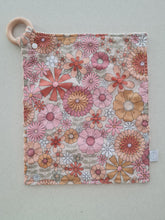 Load image into Gallery viewer, Retro Floral Minky Baby &amp; Toddler Teether Blankie