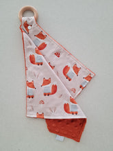 Load image into Gallery viewer, Autumn Fox Minky Baby &amp; Toddler Teether Blankie