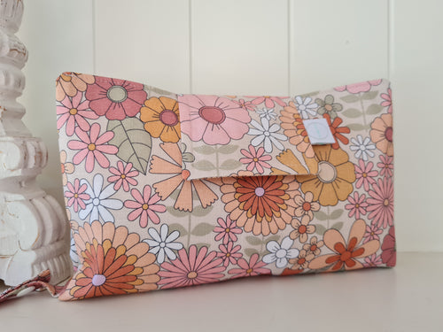 Retro Floral Nappy Wallet (Pre Order - Dispatches in 10 - 12 days)